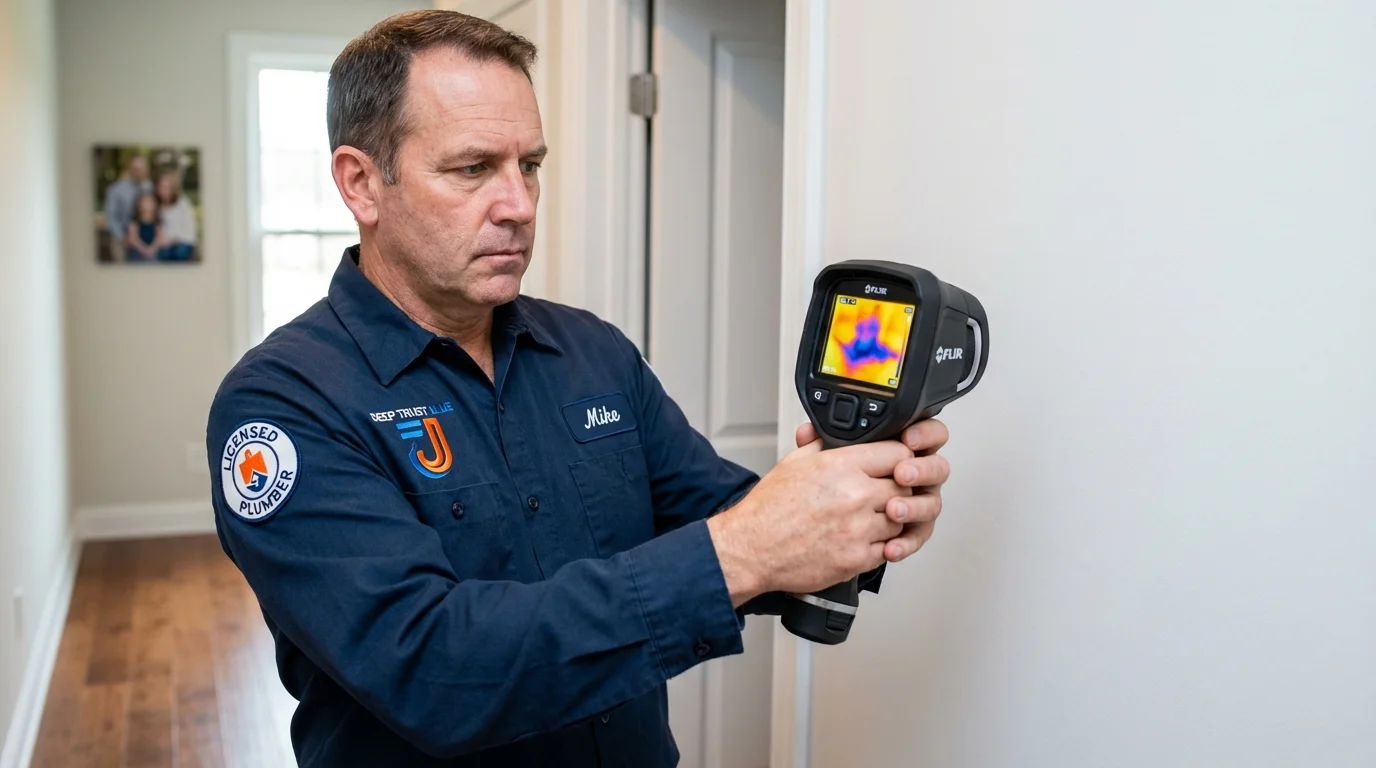 Thermal imaging leak detection by Johns Plumbing LLC in Hayfield
